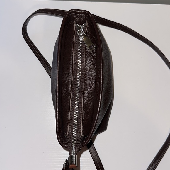 3 for $12 M&M Befen Chocolate Leather Crossbody NWOT - Picture 4 of 10
